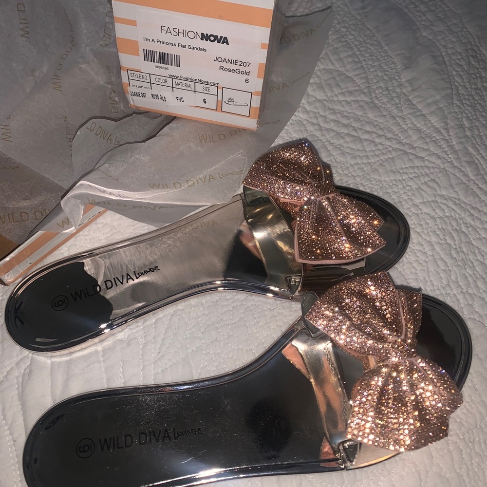 Rose gold sandals
